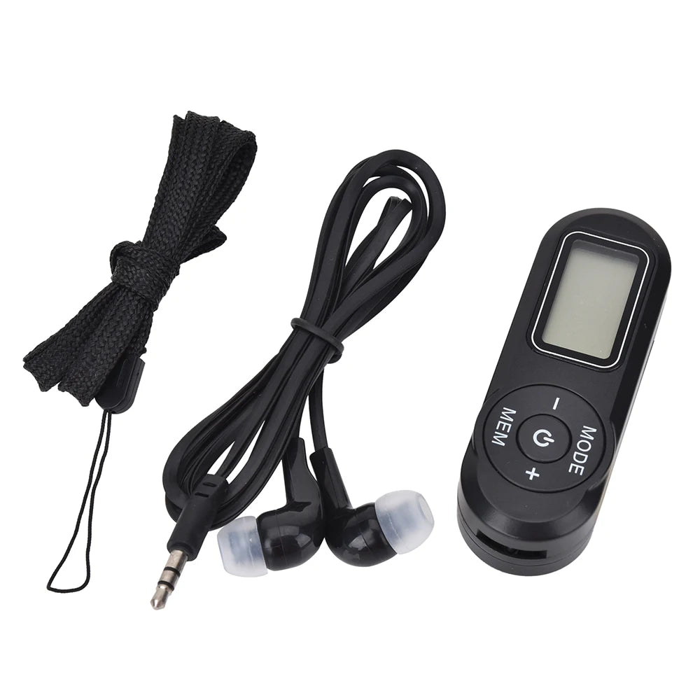 HanRongDa HRD-727 DSP FM Radio Portable Mini Design ABS Retro Digital Display Radio Portable LCD Display DSP FM Radio w/Earphone