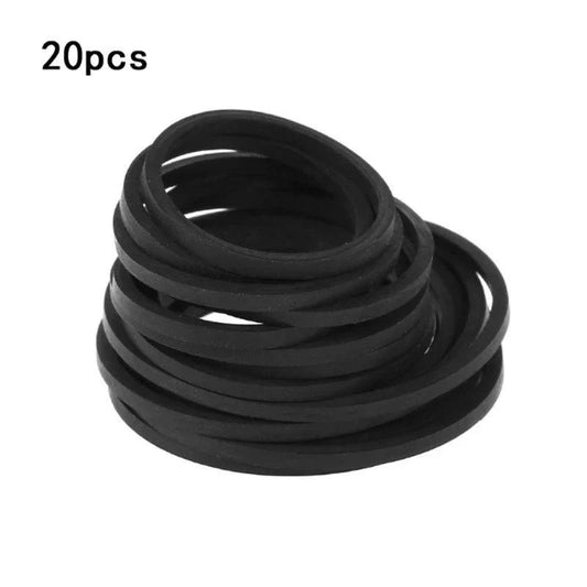 Black rubber o-rings 20 pieces for mixed square cassette tape machine recorder rubber belts 25-170mm set