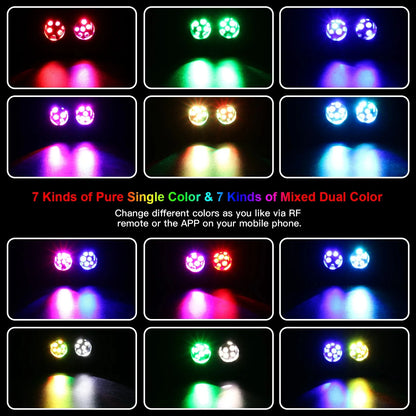 Led 20w rgb double head car roof star fiber optic light bulbs with multicolored lights and smart app control