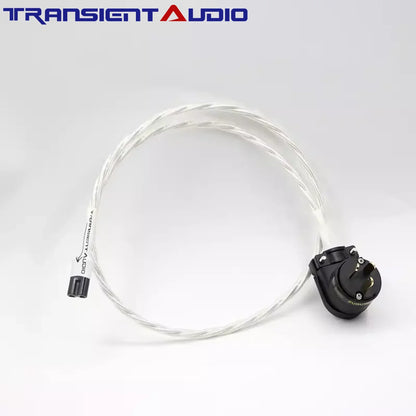 7NOCC Audiophile-grade audio power cord featuring single-crystal copper with silver plating and an mini8-shaped tail connector