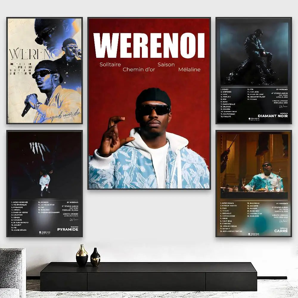 W-Werenoi Pyramide Singer Album Poster HD art sticky wall waterproof home living room bedroom bar aesthetic decoration
