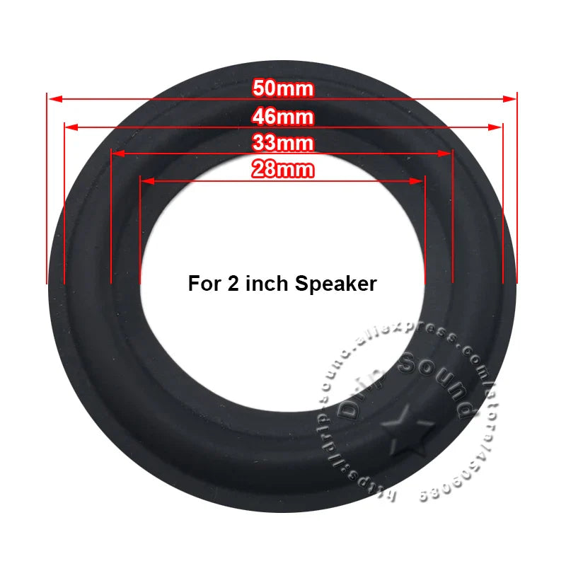 Black rubber edge ring woofer for 2 inch speaker woofer repair surround and surround circle replacement parts