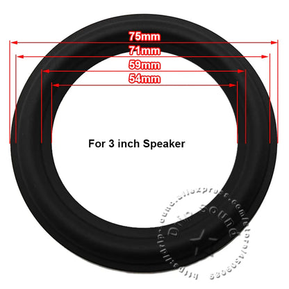 Black rubber edge ring woofer for 3 inch speakers woofer repair surround and surround circle replacement parts