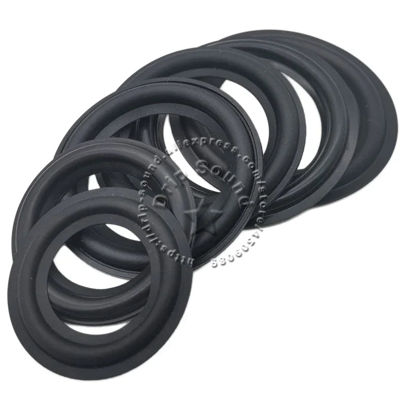 Black rubber circular gaskets 2pcs 2 to 3 inch edge ring woofer for surround circle replacement and woofer repair surround