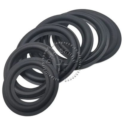 Black rubber circular gaskets 2pcs 2 to 3 inch edge ring woofer for surround circle replacement and woofer repair surround