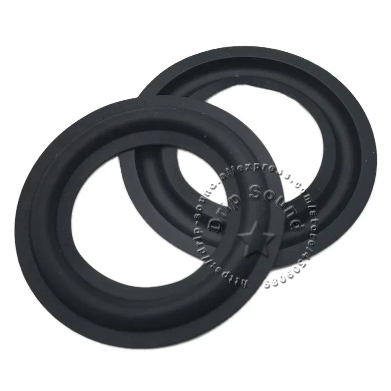 Black rubber edge ring woofer with concentric circular ridges for woofer repair surround and surround circle replacement