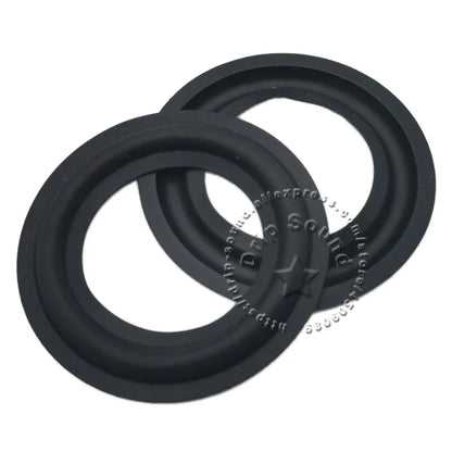 Black rubber edge ring woofer with concentric circular ridges for woofer repair surround and surround circle replacement