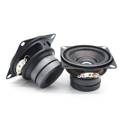 Black plastic and metal dual magnetic 2 inch 4 ohm 10w speaker drivers with square mounting plate for home theater use