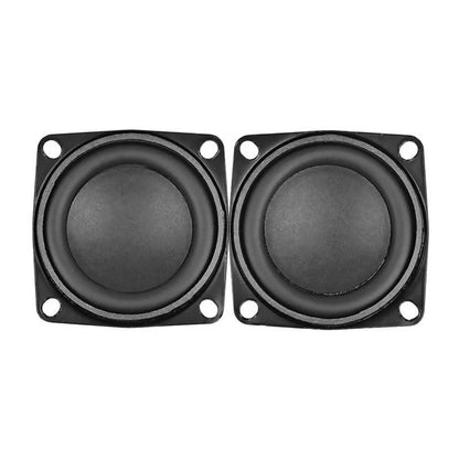 Black square-shaped portable full range speaker with matte finish and four mounting holes for diy bluetooth use