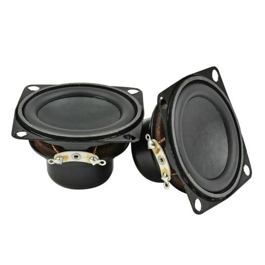 Black square range speaker drivers with matte finish and metallic brackets for jbl charge 3 portable use
