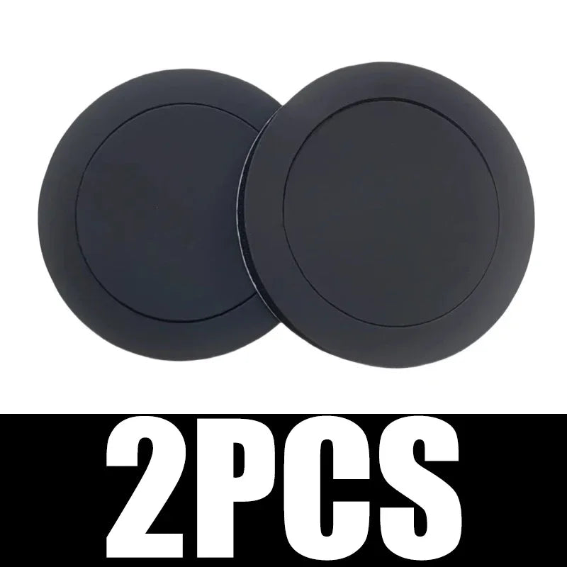 Black circular magnetic phone holders showcasing sleek minimalist design for car door soundproof bass ring foam use