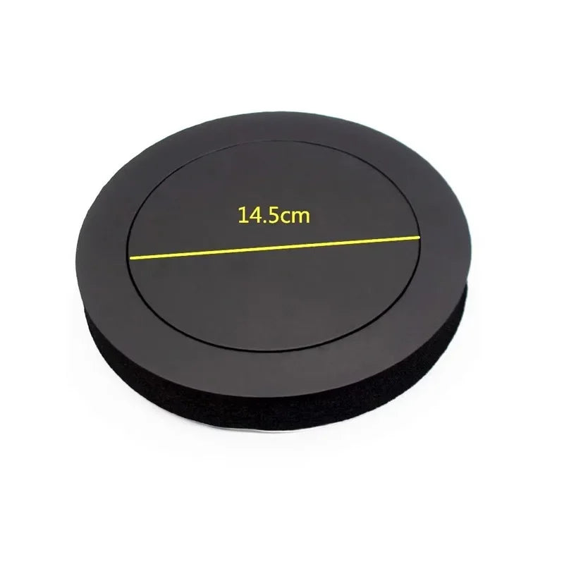 Black circular car door soundproof cotton speaker bass ring foam woofer pad with matte finish and textured concentric rings