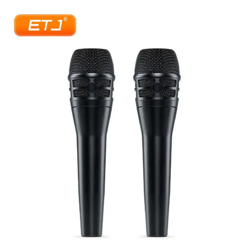 Black 2pcs ksm8 professional karaoke microphone dynamic with textured mesh grille for clear sound stage performance