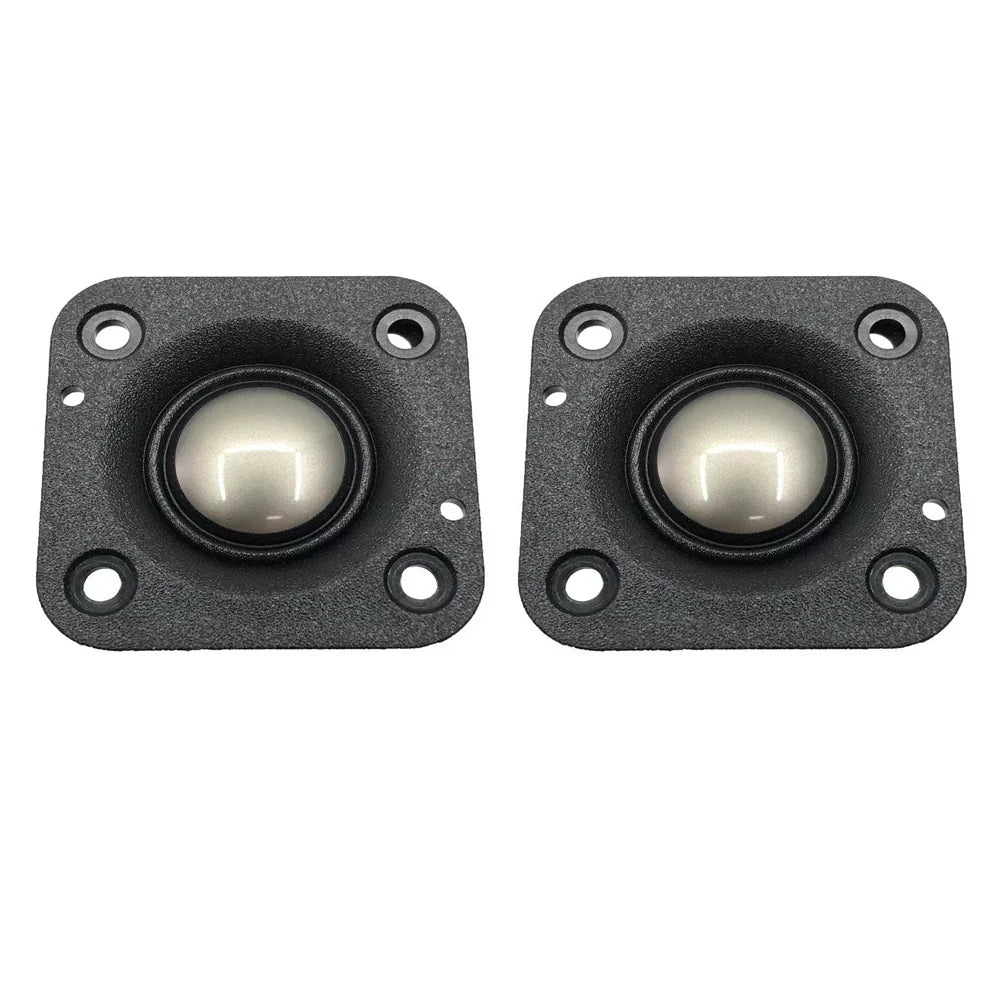 Black 48mm square audio speaker drivers with silver silk membrane ohm 20w tweeter for hifi music systems