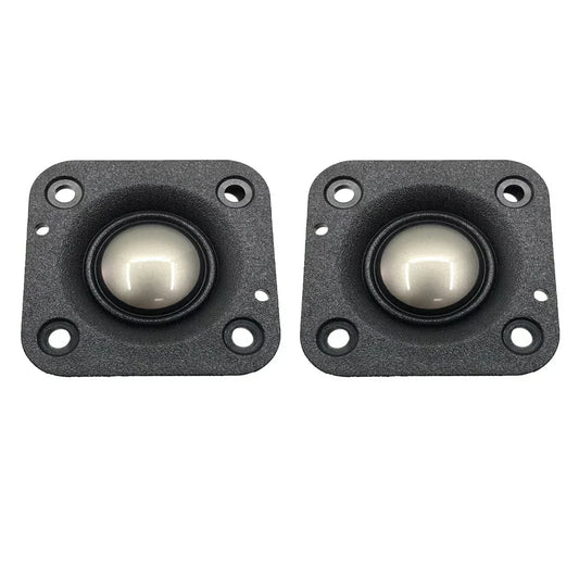 Black 48mm square audio speaker drivers with silver silk membrane ohm 20w tweeter for hifi music systems