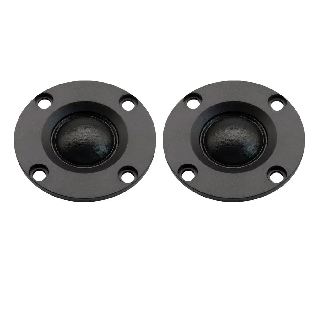 Black 52mm round tweeter speakers silk membrane with matte finish and mounting holes for diy bluetooth hifi loudspeaker use