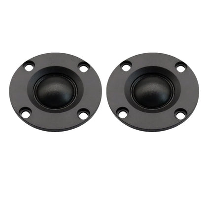Black 52mm round tweeter speakers silk membrane with matte finish and mounting holes for diy bluetooth hifi loudspeaker use