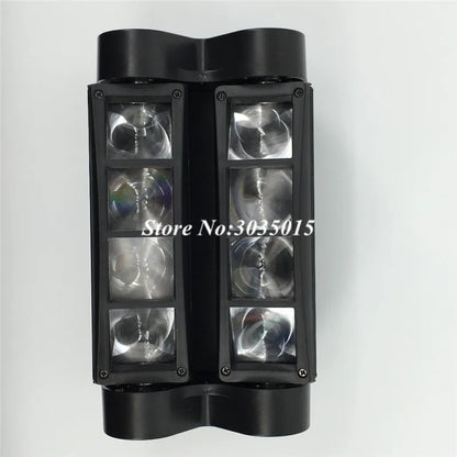 Black dual-channel mini led spider light with 8x3w clear lens panels for sound mode stage dj party lighting