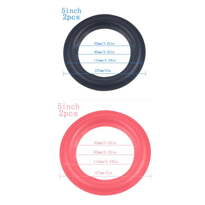 Black and red rubber ring edge speaker repair parts 5 inch diameter with precise markings for speaker surround repair