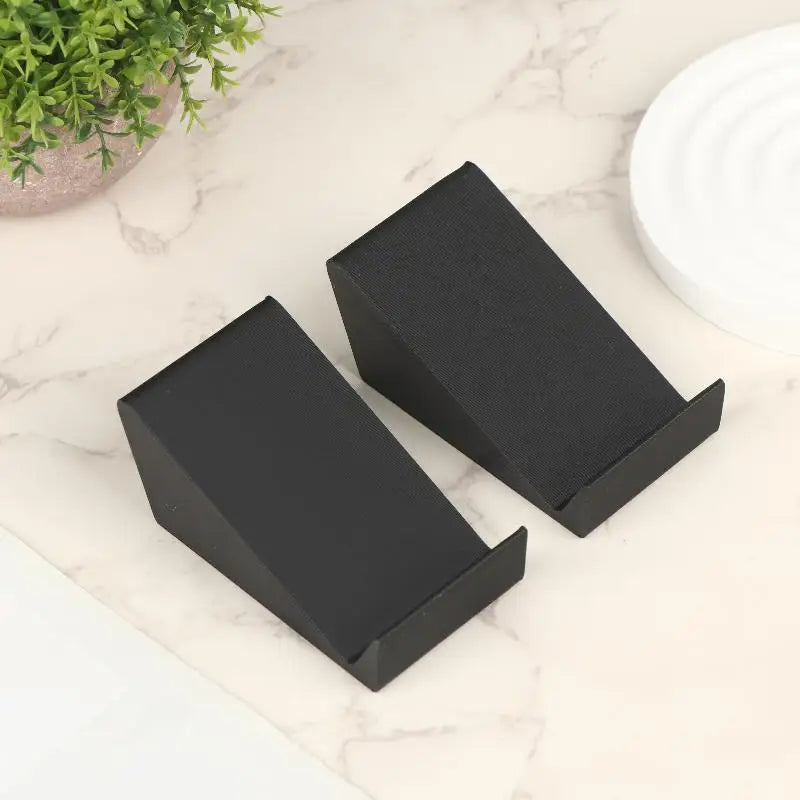 Black fabric 2pcs universal soundbar speaker bracket feet designed as desktop monitor speaker support stands