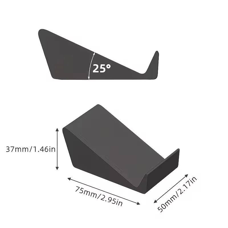 Black triangular 2pcs universal soundbar stand bases with 25-degree angle compatible with sony philips samsung