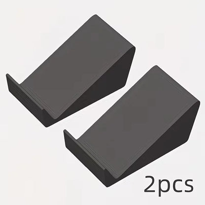 Black plastic 2pcs universal soundbar stand bases compatible with Sony Philips Samsung for TV audio speaker setup