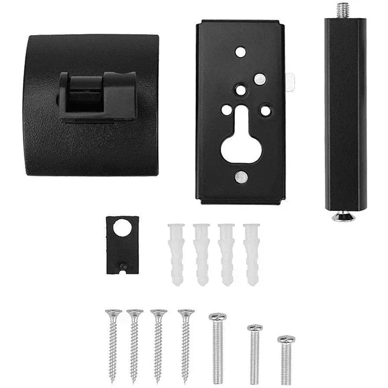 Black metal surround speaker wall mount hanging stand with adjustable bracket and hardware for ub-20 series ii