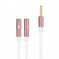 3.5mm Audio Splitter Cable for Computer Laptop Jack 3.5 mm 1 Male To 2 Female Microphone Headphone Y Splitter AUX Cable - Rose Gold - Type
