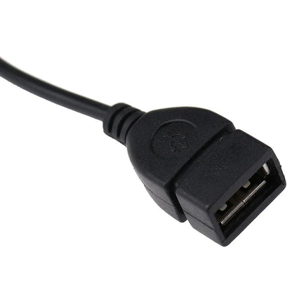 Black plastic usb female connector with metallic contacts for 3.5mm car aux audio usb audio cable music car audio use