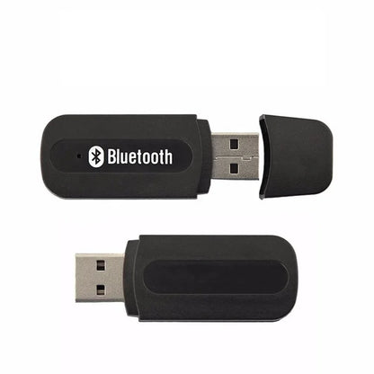 Black usb bluetooth adapter with matte finish and bluetooth logo for aux wireless car a2dp music receiver adapter