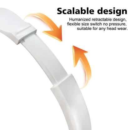 White adjustable headband of 3.5mm type-c wired headphones noise cancelling ear headset flexible for business use
