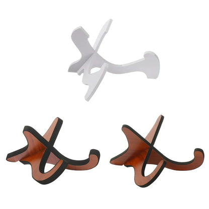 White and brown abstract sculpture wall hooks with black trim for styles portable instrument accessories foldable holder