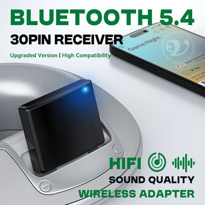 Black rectangular bluetooth 5.4 receiver a2dp avrcp mini wireless audio adapter with blue led for pin analog speaker hifi stereo