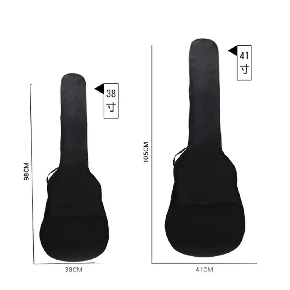 Black inch oxford fabric guitar case with padded acoustic guitar protection and waterproof design for 38 and 41 inch guitars