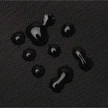 Black inch oxford fabric with water-resistant droplets on a padded acoustic guitar waterproof backpack case