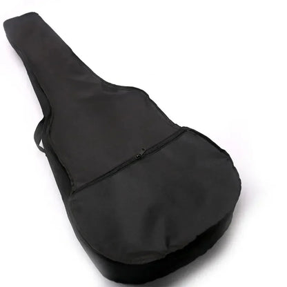 Black inch oxford fabric guitar case with zipper closure, padded acoustic guitar waterproof bag and shoulder strap