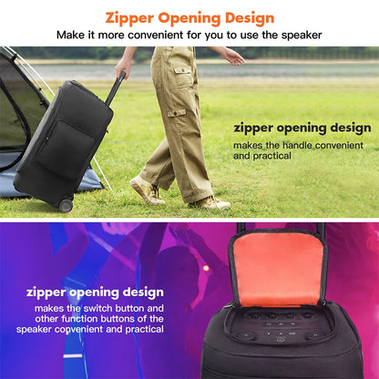 Portable Speaker Dust Case with Mic Pocket For JBL PARTYBOX 310 320 520 710 Speaker Storage Bag Party Speaker Carry Case Cover