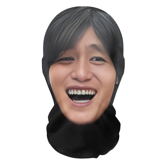 Black 3d printed puff daddy elastic mesh full face mask for men and women cosplay headwear hiphop fashion balaclava hood