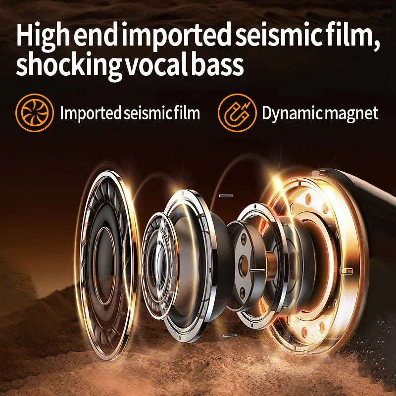High-end imported seismic film bass motorcycle helmet headset stereo bluetooth with dynamic magnet design and tri-color light