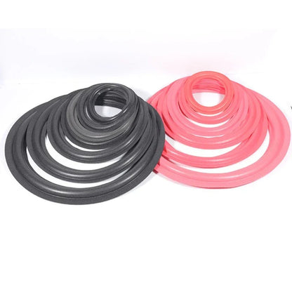 Black and pink rubber gaskets as foam surround subwoofer for 12inch speaker foam improving sound quality