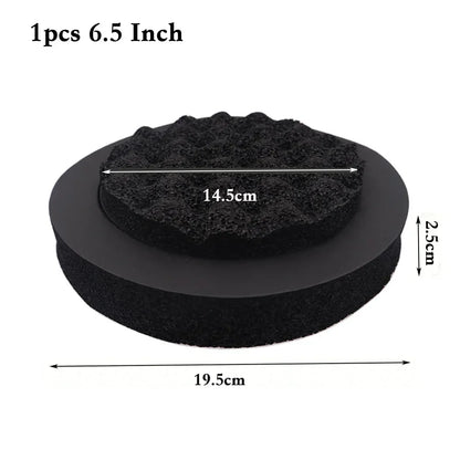 Black circular insulation ring cotton pad with textured porous surface for 4/5/6.5 inch car speaker door trim soundproof use