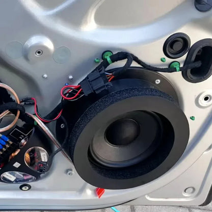 Black circular 4/5/6.5 inch car speaker with insulation ring cotton and door trim soundproof foam for auto interior