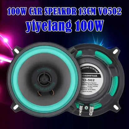 Teal and black 13cm roadstar vo502 car speaker with glossy finish hifi coaxial subwoofer universal automotive audio