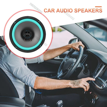 Teal and black 4/5/6 inch car speakers hifi coaxial subwoofer for audio music stereo with full range frequency design