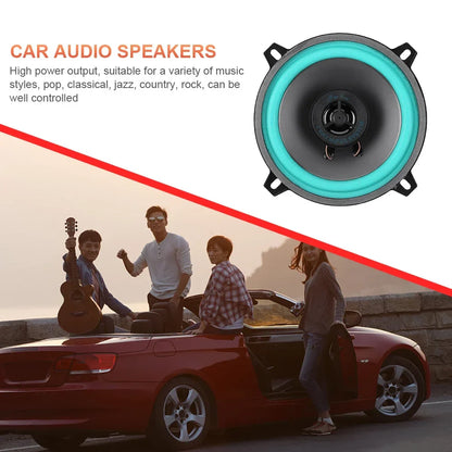 Teal and black 4/5/6 inch car speakers 100w 160w max universal coaxial subwoofer for car audio music stereo