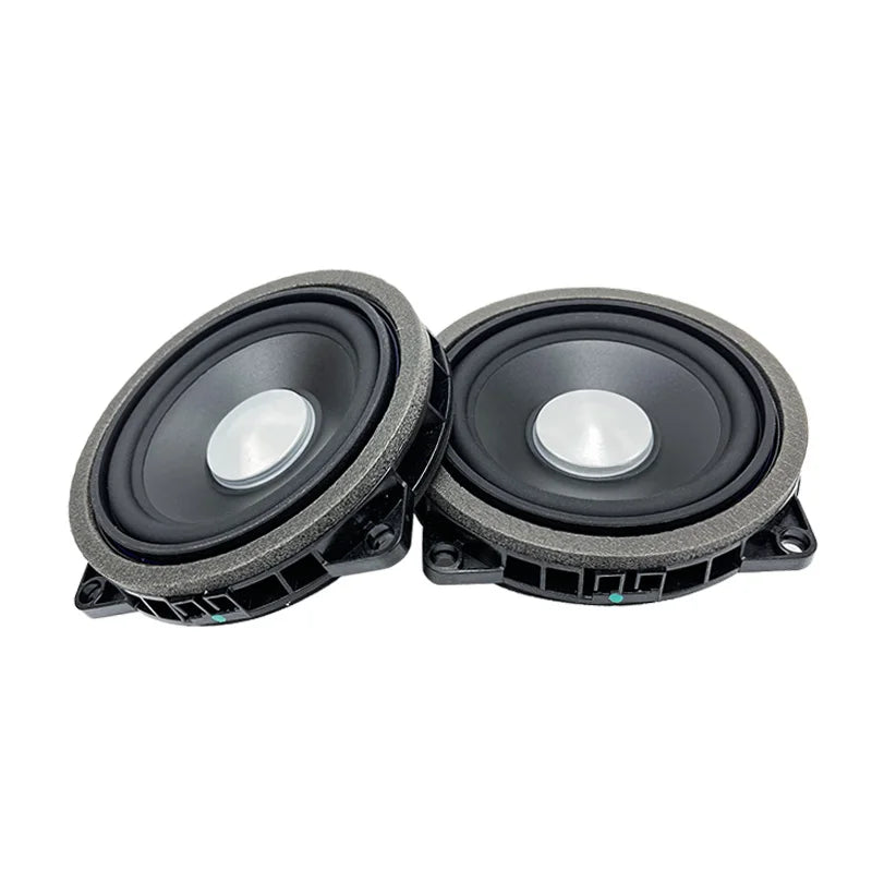 4.5 inch black and silver midrange horn speaker with black cone metallic center cap for BMW G20 G30 G01 F30 F48 F20 F34 3GT X1 X2 F23 door use
