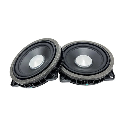 4.5 inch black and silver midrange horn speaker with black cone metallic center cap for BMW G20 G30 G01 F30 F48 F20 F34 3GT X1 X2 F23 door use