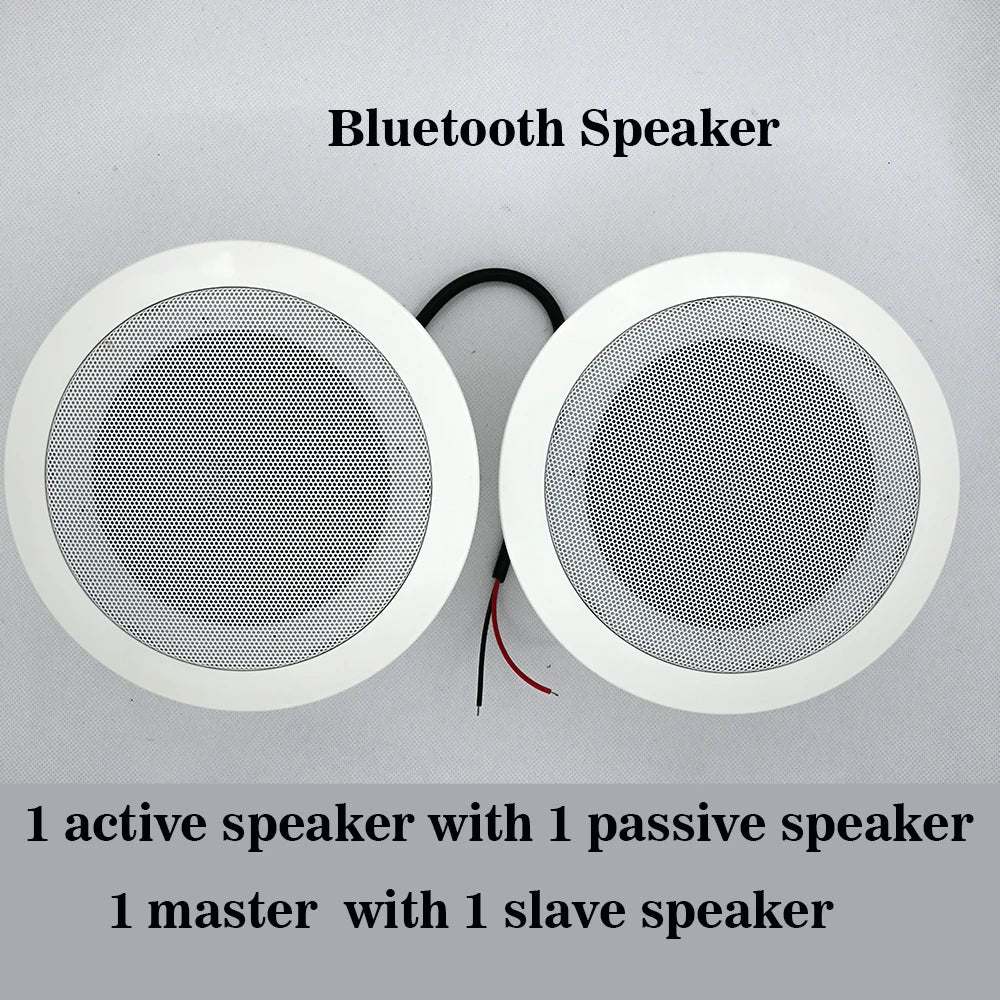 White circular bluetoothback cover home quality ceiling speaker with perforated grille for theater background music