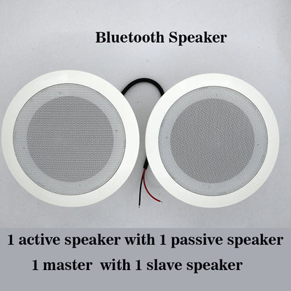 White circular bluetoothback cover home quality ceiling speaker with perforated grille for theater background music