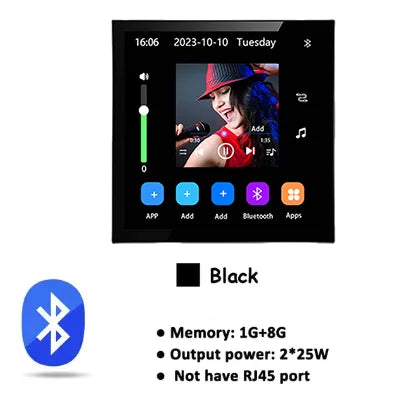 Black 2.5-inch car stereo with touchscreen display eshare wifi bluetooth and touch home theater cinema digital stereo features